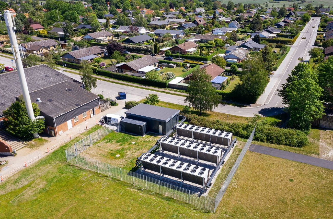 Slagslunde Fjernvarme set fra luften