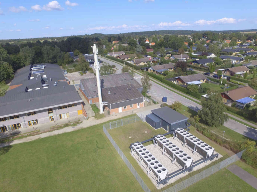 Slagslunde Fjernvarme set fra luften